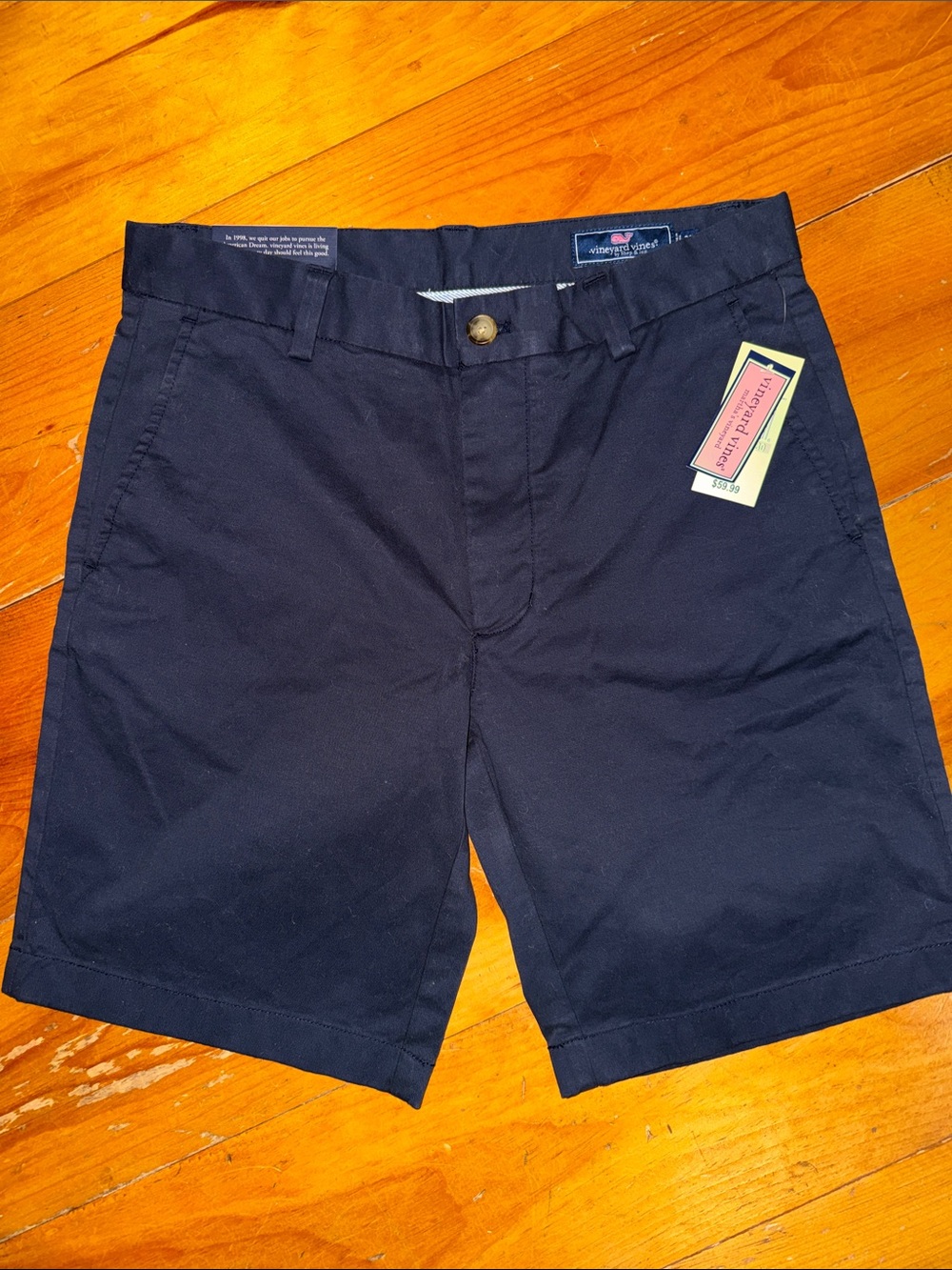 Vineyard Vines Men’s Flat Front Shorts - Navy Blue size 30